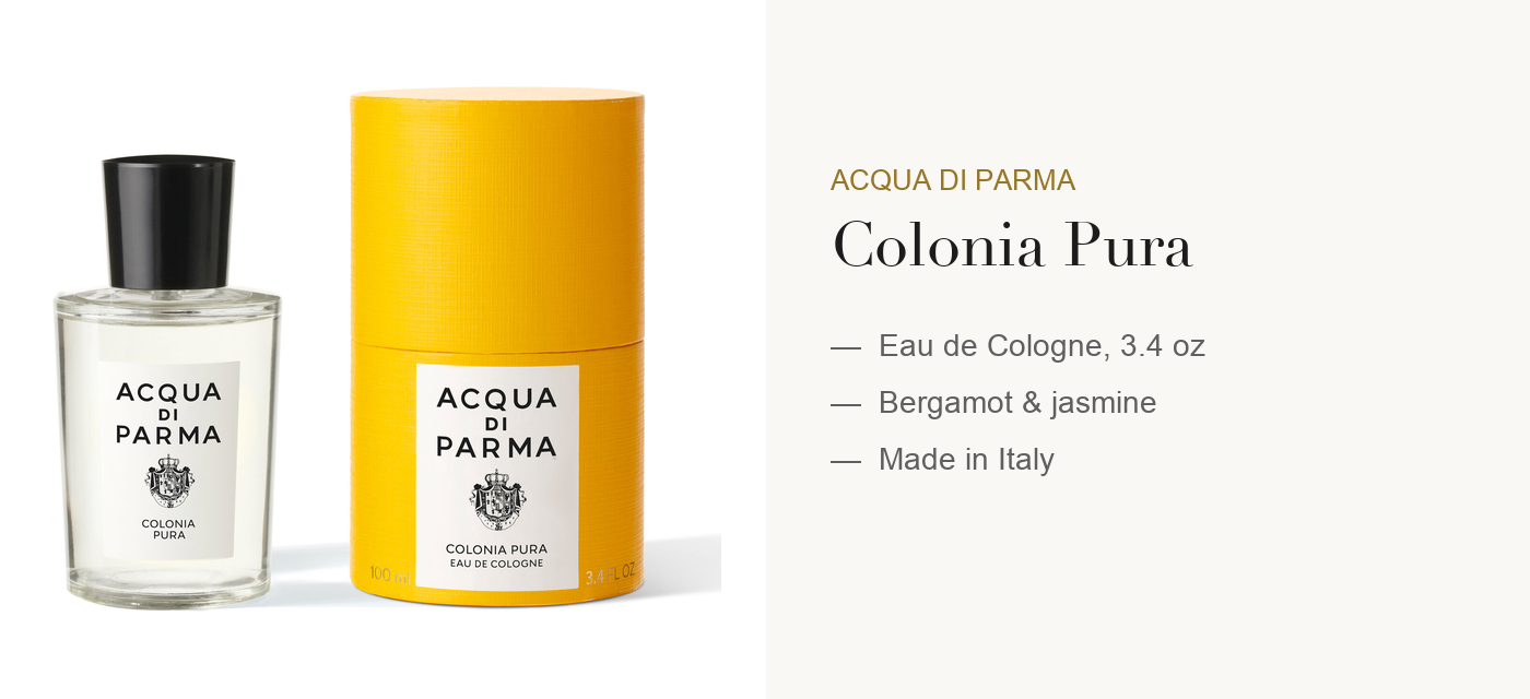 Acqua di Parma Colonia Pura eau de cologne with its yellow box