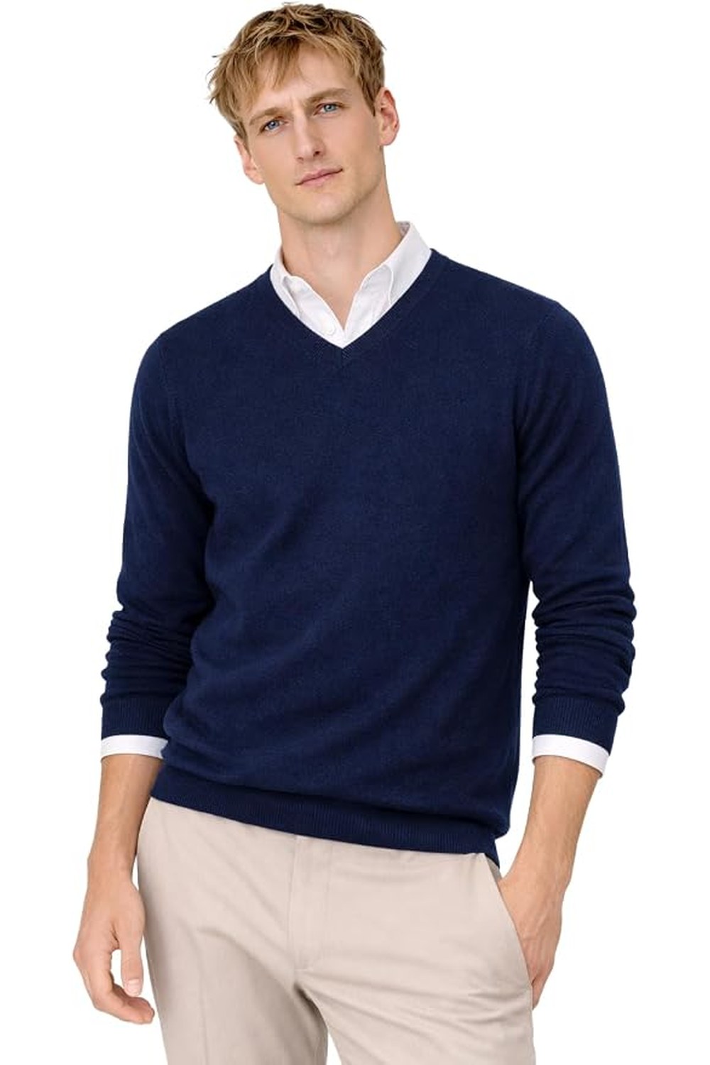 Cashmere V-Neck Navy
